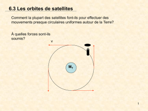 6.3 Les orbites de satellites