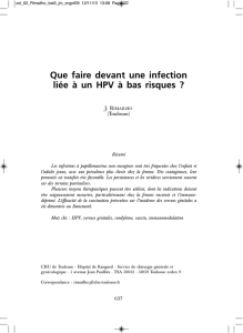 Que faire devant une infection liée à un HPV à bas risques