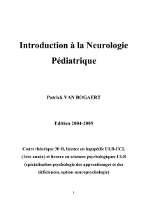 Introduction à la Neurologie Pédiatrique