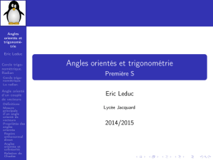 Angles orientés et trigonométrie - Première S