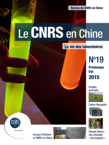 Le CNRSen Chine