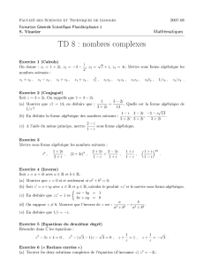 TD 8 : nombres complexes