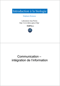 Communication et intégration des informations