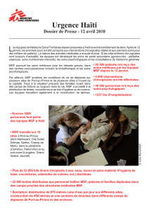 Urgence Haïti - Médecins Sans Frontières