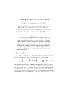 Un autre g-analogue des nombres d`Euler