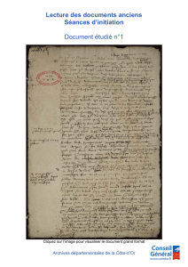 document étudié n°1 - Archives départementales de la Côte-d`Or