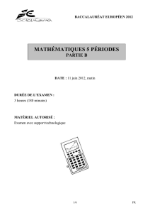 Sujet de bac maths B 2012 (FR) 5 périodes