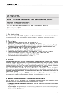 Directives Réserves Ilôts - Arbres - Habitat