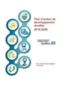 Plan d`action de développement durable 2016-2020