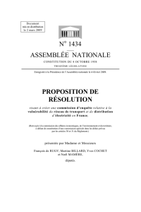 N° 1434 ASSEMBLÉE NATIONALE PROPOSITION DE RÉSOLUTION