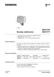 1814 Sondes extérieures QAC3161 QAC3171