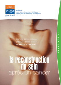 La reconstruction du sein après un cancer