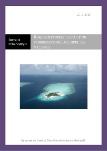 Risques naturels: disparition progressive de l`archipel des maldives