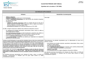 Caisse nationale VALIDATION PERIODE AIDE FAMILIAL