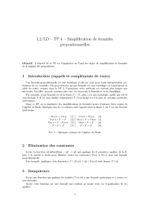 L2/LD TP 4 Simplification de formules propositionnelles