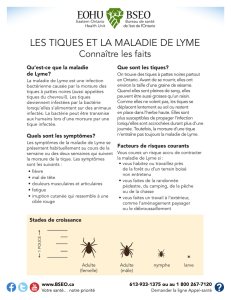 Les tiques et la maladie de Lyme