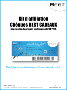 Kit d`affiliation Chèques BEST CADEAUX