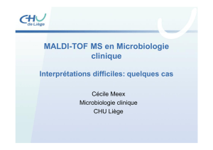 MALDI-TOF MS en Microbiologie clinique