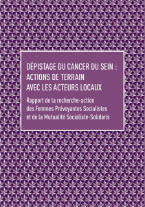 Dépistage Du cancer Du sein : actions De terrain avec les acteurs