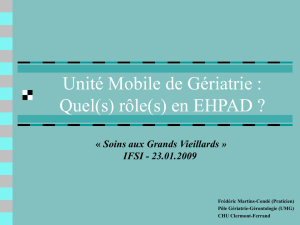 Unité Mobile de Gériatrie : Quel rôle en EHPAD ?