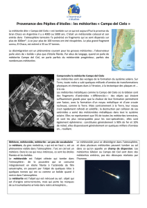 les météorites « Campo del Cielo - Page d`accueil du Montreur d