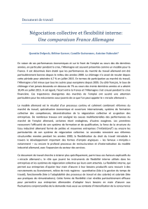 Négociation collective et flexibilité interne: Une comparaison France