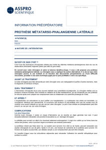 Prothese metatarso phalangienne laterale - Lyon-Ortho