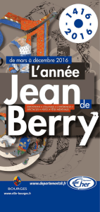 Programme de l`année Jean de Berry 3694.37 ko | PDF