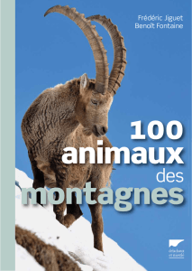 100 animaux montagnes