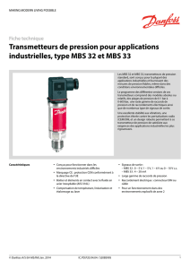 Transmetteurs de pression pour applications industrielles