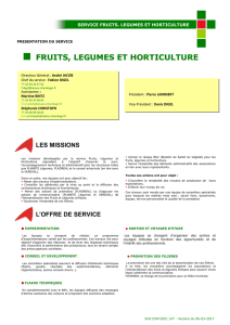 fruits, legumes et horticulture