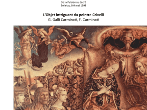 L`Objet intriguant du peintre Crivelli G. Galli Carmina~, F. Carmina~