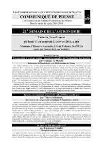 Semaine de l`astronomie - Société d`Astronomie de Nantes