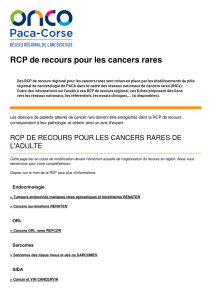 RCP de recours pour les cancers rares