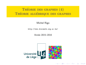 Théorie des graphes (4) Théorie algébrique des graphes