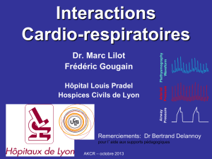 Les interactions cardio-respiratoires