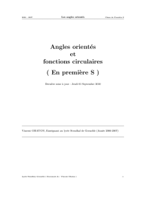 Angles orientés et fonctions circulaires ( En premi`ere S )