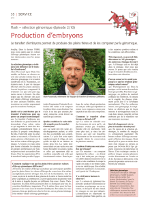 Production d`embryons