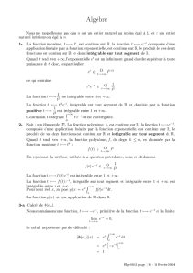 Algèbre - Mathematiques pour les PLP.