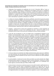Commentaire de la proposition de résolution - CNCD