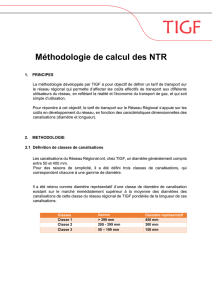 Méthodologie de calcul des NTR