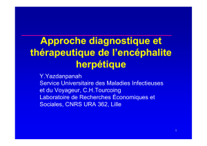 Approche diagnostique et thérapeutique de l`encéphalite herpétique