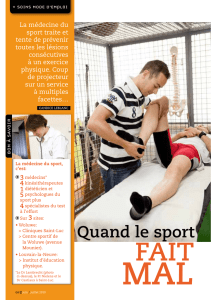 médecine du sport - Cliniques universitaires Saint-Luc