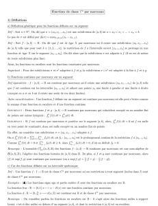 Fonctions de classe C% par morceaux 1) Définitions a) Définition