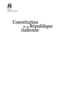 Constitution italienne - Senato della Repubblica
