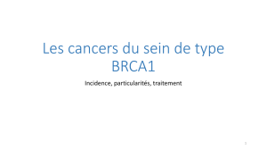 Les cancers du seinde type BRCA1