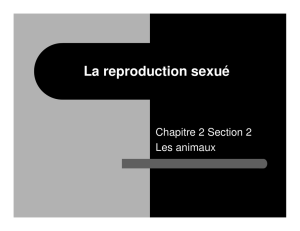 La reproduction sexué
