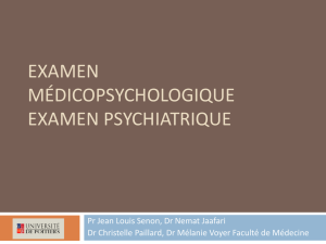 Examen médicopsychologique examen psychiatrique