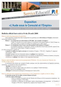 Exposition «L`Aude sous le Consulat et l`Empire»