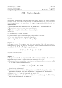 TD1 - Algèbre linéaire - Université de Limoges